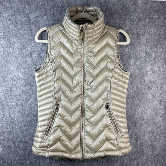 Calvin Klein Jackets & Blazers - Calvin Klein Packable Puffer Vest Women’s Small Gold Down Filled Gorpcore Preppy
